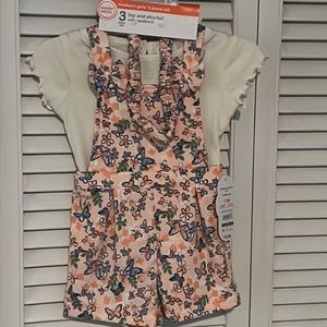 Wonder Nation shirt and Overall set